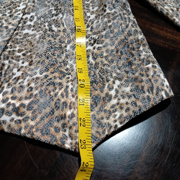 Alberto Makali Women's Leopard Print Open Jacket 3/4 Sleeves M - Picture 7 of 9